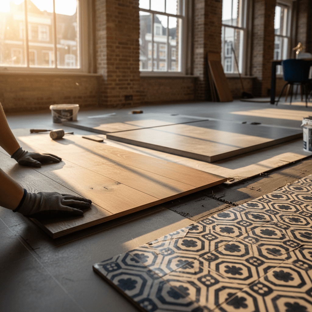 Quality flooring installation with multiple material options